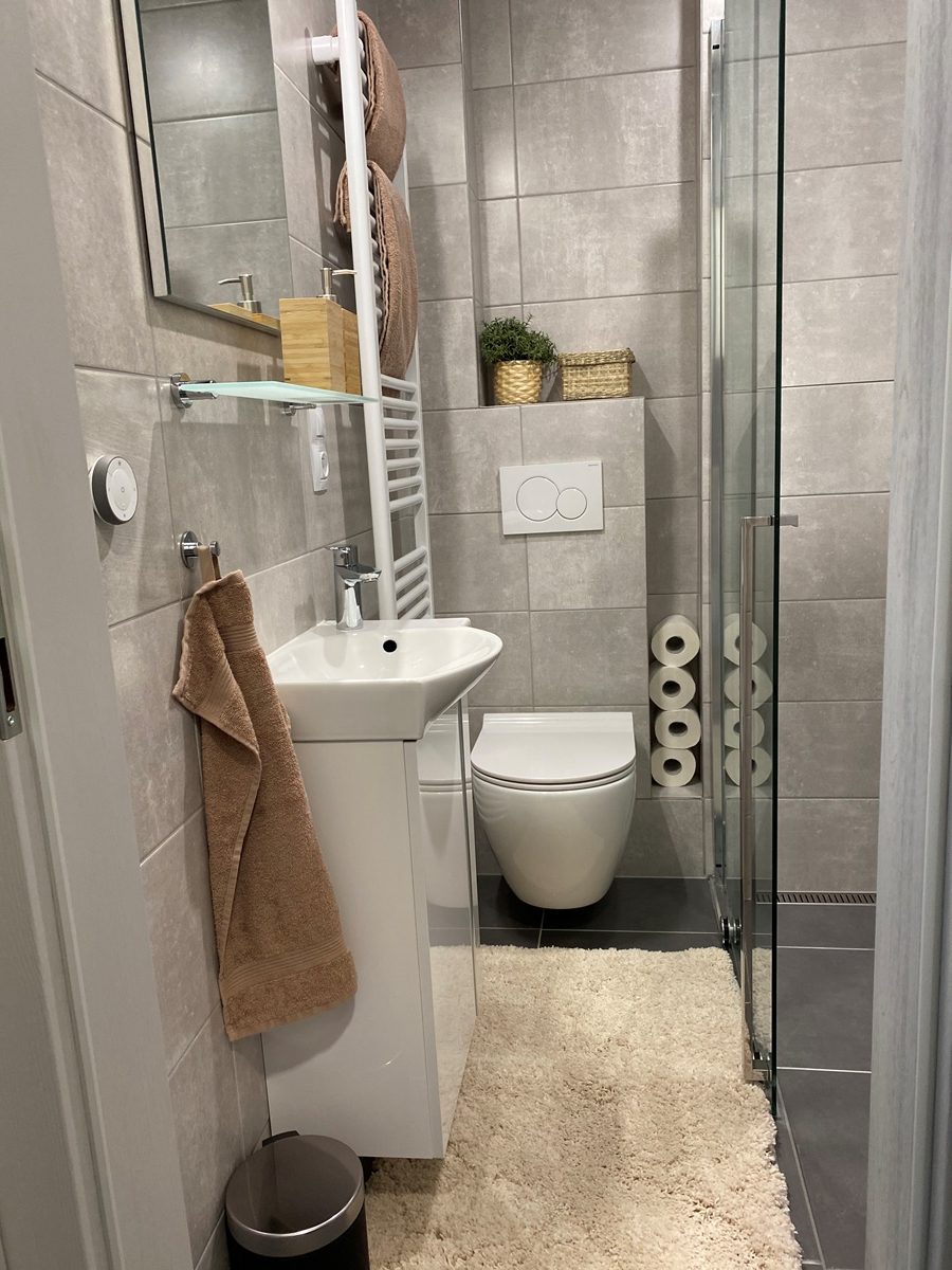 Koupelna v apartmánu Aurélius